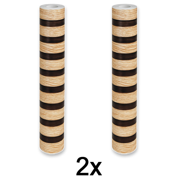 2x Elegants sienas uzlīme ar koka efektu | LINEWALL