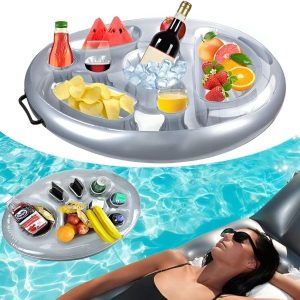 Ideāla peldbaseina peldoša paliktnis dzērieniem | FLOATPLATI